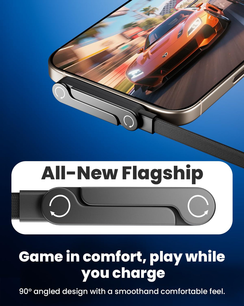 240W USB C to USB C Cable with Built-in Phone Stand, 4.9FT Sideways Phone Charger, T-Shaped 90 Degree Right Angle USB C Cable, 2 in 1 Invisible Holder Charger Cable with stand for iPhone MacBook iPad