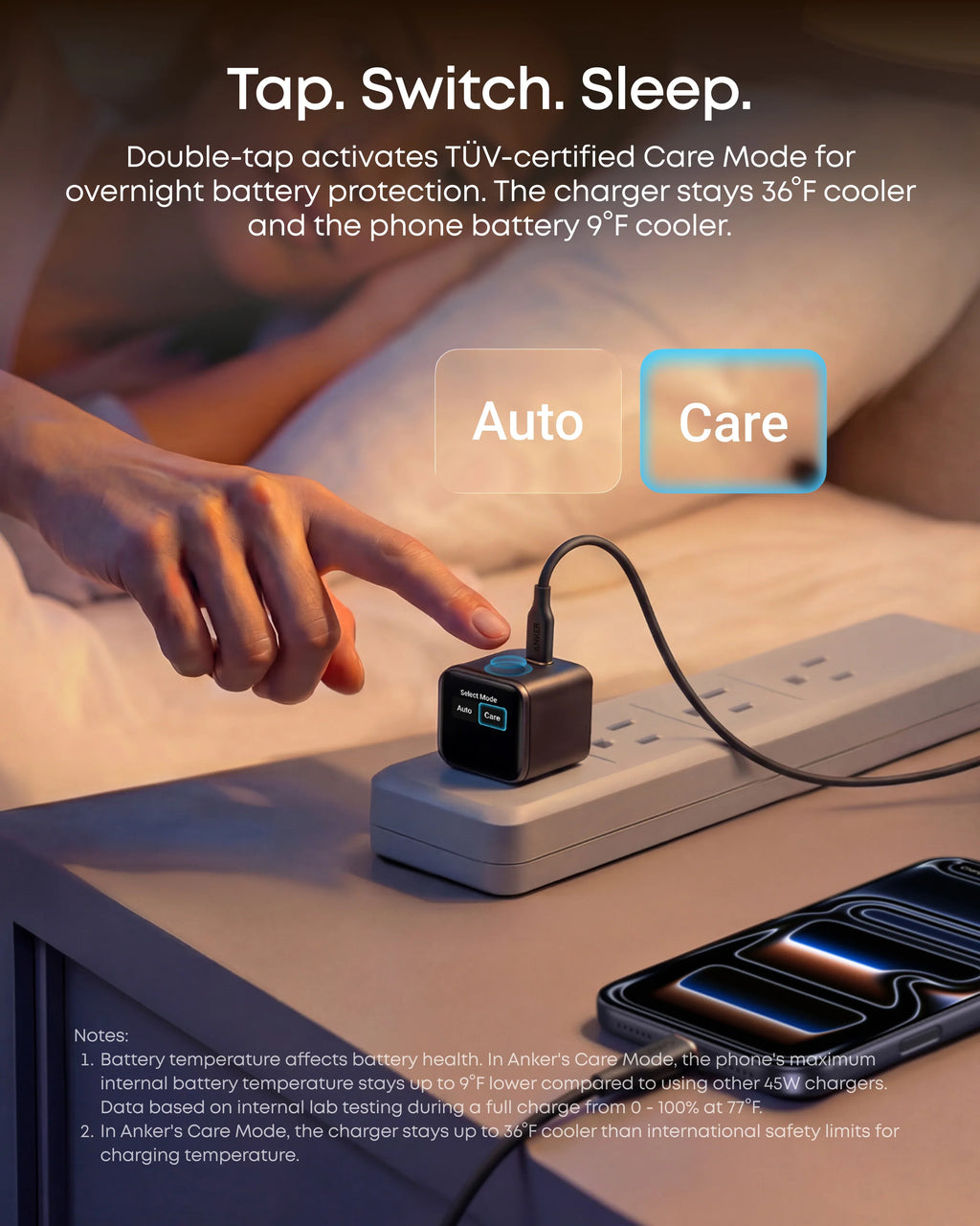 Anker Nano Charger 45W Smart Display – 180° Foldable USB-C Fast Charger with 60w cable