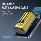 Orashare OT10CL Powerbank Built-in Cable 10000mAh Digital Display Transparent Mini