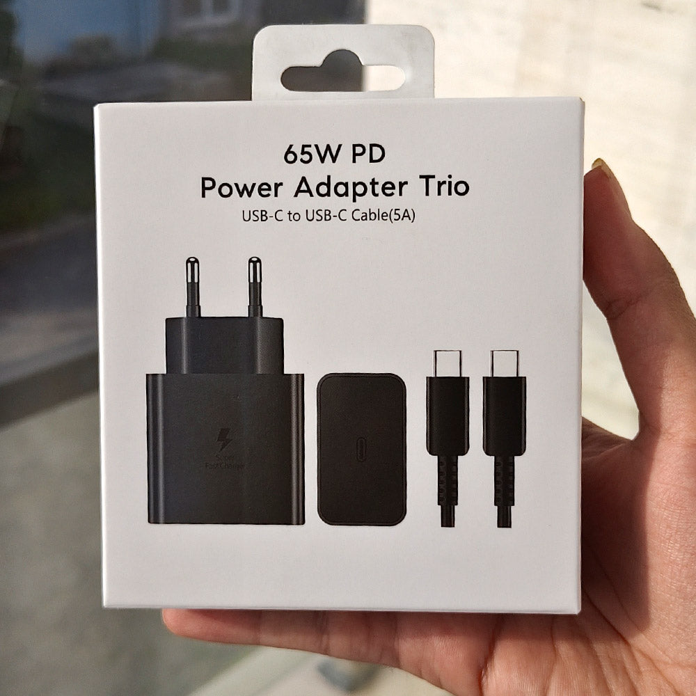 Samsung EP-T6511 65W PD Power Adapter Trio with USB-C to USB-C