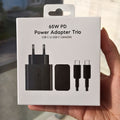 Samsung EP-T6511 65W PD Power Adapter Trio with USB-C to USB-C
